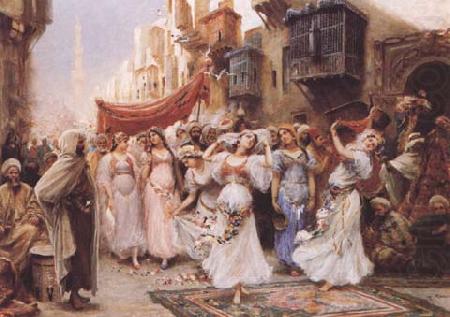 Gaston Saintpierre Chetahate (les danseuses) fete des femmes dans un mariage arabe a Tlemcen (province d'Oran) (mk32) china oil painting image